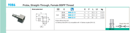 QRC FEMALE THREAD,BSPP OD3/8