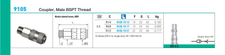 QRC MALE BODY, BSPT 1/4